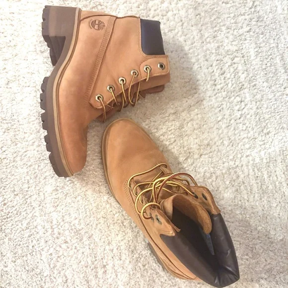 Timberland Heeled Kinsley Waterproof Boots In Wheat Size 8 - Picture 4 of 8